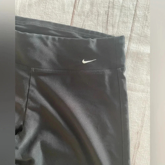 Nike Wide Leg Dri-Fit Leggings Women’s XS Black Athletic Yoga Straight Leg - Picture 5 of 6